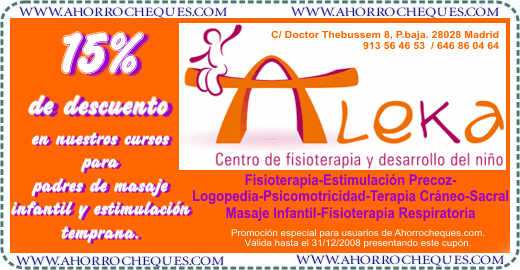 Cup&oacute;n Descuento Medicina y Salud Madrid Fisioterapia Infantil curso