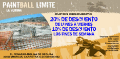 Cup&oacute;n Descuento Paintball Limite Murcia