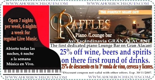 Raffles Piano Louge Bar Gran Alacant
